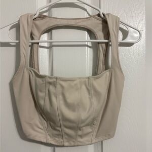 FP Movement by Free People XS Cream Corset style Tank Top